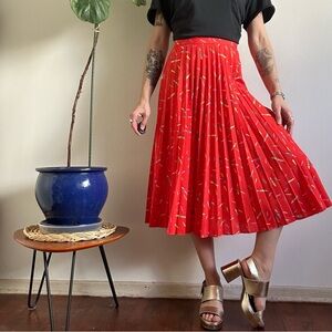 80's Kenar Accordion Skirt